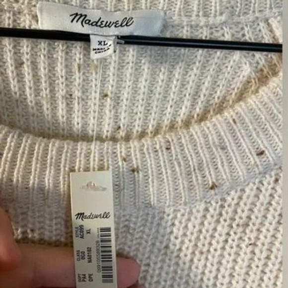 NWT Madewell|| Curved-Hem Sweater Dress,Size Xl Wool Blend - Picture 7 of 9